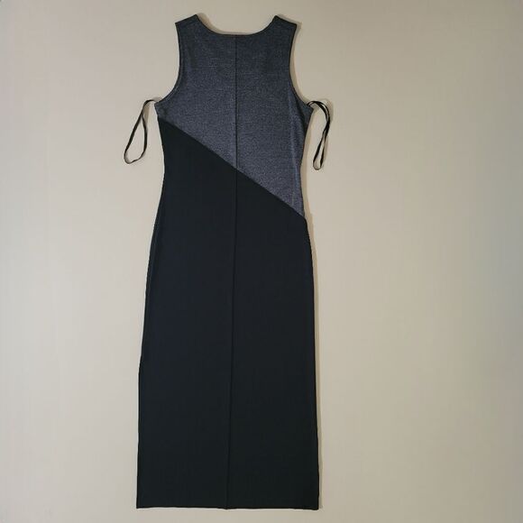 Express Colorblock Black Gray Maxi Length Sleeveless Dress - Picture 10 of 10